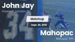 Matchup: John Jay  vs. Mahopac  2019