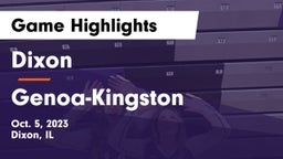 Dixon  vs Genoa-Kingston  Game Highlights - Oct. 5, 2023
