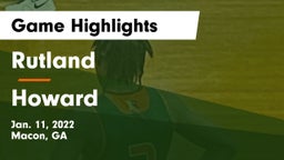 Rutland  vs Howard  Game Highlights - Jan. 11, 2022