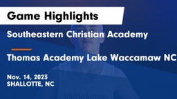 Southeastern Christian Academy vs Thomas Academy Lake Waccamaw NC Game Highlights - Nov. 14, 2023