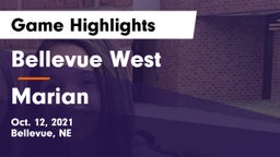 Bellevue West  vs Marian  Game Highlights - Oct. 12, 2021