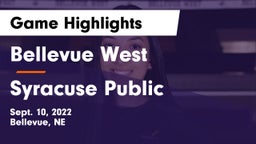 Bellevue West  vs Syracuse Public  Game Highlights - Sept. 10, 2022