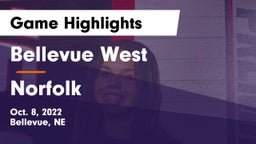 Bellevue West  vs Norfolk Game Highlights - Oct. 8, 2022