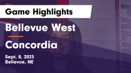 Bellevue West  vs Concordia  Game Highlights - Sept. 8, 2023