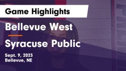 Bellevue West  vs Syracuse Public  Game Highlights - Sept. 9, 2023