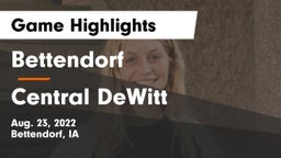 Bettendorf  vs Central DeWitt  Game Highlights - Aug. 23, 2022