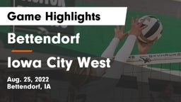 Bettendorf  vs Iowa City West Game Highlights - Aug. 25, 2022