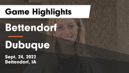 Bettendorf  vs Dubuque  Game Highlights - Sept. 24, 2022