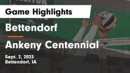 Bettendorf  vs Ankeny Centennial  Game Highlights - Sept. 2, 2023