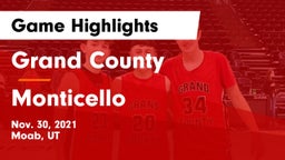 Grand County  vs Monticello  Game Highlights - Nov. 30, 2021