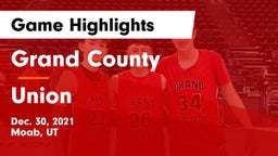 Grand County  vs Union  Game Highlights - Dec. 30, 2021