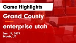 Grand County  vs enterprise utah Game Highlights - Jan. 14, 2023