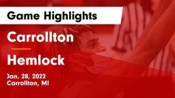 Carrollton  vs Hemlock  Game Highlights - Jan. 28, 2022