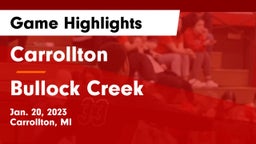 Carrollton  vs Bullock Creek  Game Highlights - Jan. 20, 2023