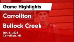 Carrollton  vs Bullock Creek  Game Highlights - Jan. 5, 2024
