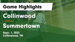 Collinwood  vs Summertown Game Highlights - Sept. 1, 2022