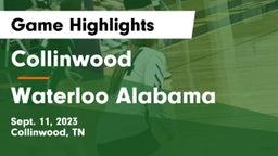 Collinwood  vs Waterloo Alabama Game Highlights - Sept. 11, 2023