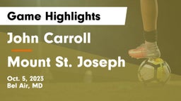 John Carroll  vs Mount St. Joseph  Game Highlights - Oct. 5, 2023