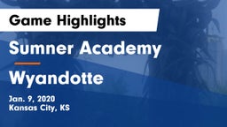 Sumner Academy  vs Wyandotte  Game Highlights - Jan. 9, 2020