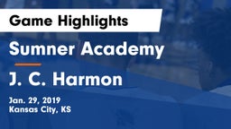 Sumner Academy  vs J. C. Harmon  Game Highlights - Jan. 29, 2019