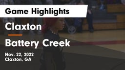 Claxton  vs Battery Creek  Game Highlights - Nov. 22, 2022