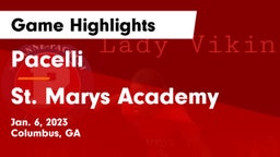 Pacelli  vs St. Marys Academy  Game Highlights - Jan. 6, 2023