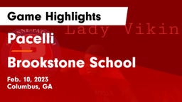 Pacelli  vs Brookstone School Game Highlights - Feb. 10, 2023