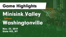 Minisink Valley  vs Washingtonville  Game Highlights - Nov. 22, 2019