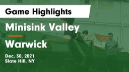 Minisink Valley  vs Warwick  Game Highlights - Dec. 30, 2021