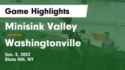 Minisink Valley  vs Washingtonville  Game Highlights - Jan. 5, 2022