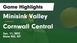 Minisink Valley  vs Cornwall Central  Game Highlights - Jan. 11, 2022