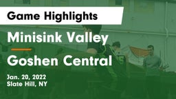 Minisink Valley  vs Goshen Central  Game Highlights - Jan. 20, 2022