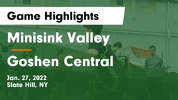 Minisink Valley  vs Goshen Central  Game Highlights - Jan. 27, 2022