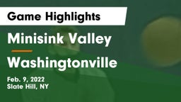 Minisink Valley  vs Washingtonville  Game Highlights - Feb. 9, 2022
