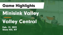 Minisink Valley  vs Valley Central  Game Highlights - Feb. 12, 2022