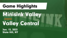 Minisink Valley  vs Valley Central  Game Highlights - Jan. 13, 2023