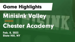 Minisink Valley  vs Chester Academy Game Highlights - Feb. 8, 2023