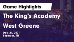 The King's Academy vs West Greene  Game Highlights - Dec. 21, 2021