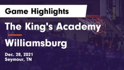 The King's Academy vs Williamsburg   Game Highlights - Dec. 28, 2021
