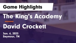 The King's Academy vs David Crockett  Game Highlights - Jan. 6, 2023