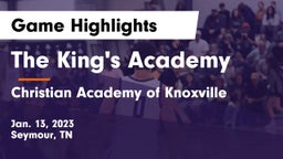 The King's Academy vs Christian Academy of Knoxville Game Highlights - Jan. 13, 2023