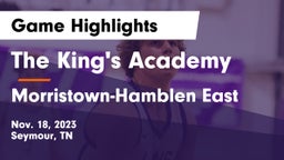 The King's Academy vs Morristown-Hamblen East  Game Highlights - Nov. 18, 2023