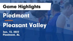 Piedmont  vs Pleasant Valley  Game Highlights - Jan. 13, 2022