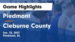 Piedmont  vs Cleburne County Game Highlights - Jan. 22, 2022
