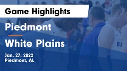 Piedmont  vs White Plains  Game Highlights - Jan. 27, 2022