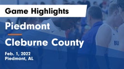 Piedmont  vs Cleburne County Game Highlights - Feb. 1, 2022