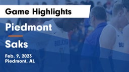 Piedmont  vs Saks  Game Highlights - Feb. 9, 2023