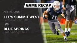 Recap: Lee's Summit West vs. Blue Springs  2016