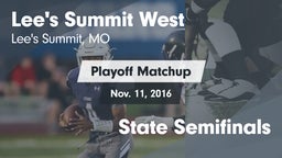 Matchup: Lee's Summit West vs. State Semifinals 2016