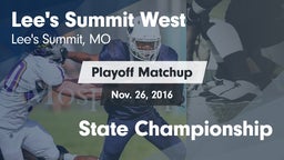 Matchup: Lee's Summit West vs. State Championship 2016